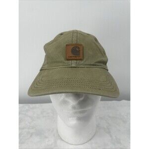 Carhartt Men's Canvas Working Cap Olive 100% Cotton Adjustable Strap